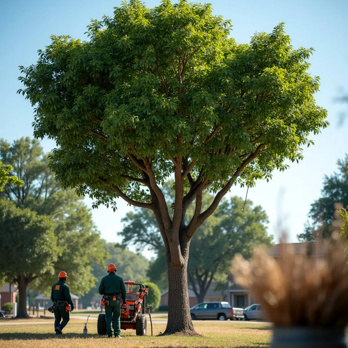 Balanced tree silhouette displaying natural canopy structure after pruning