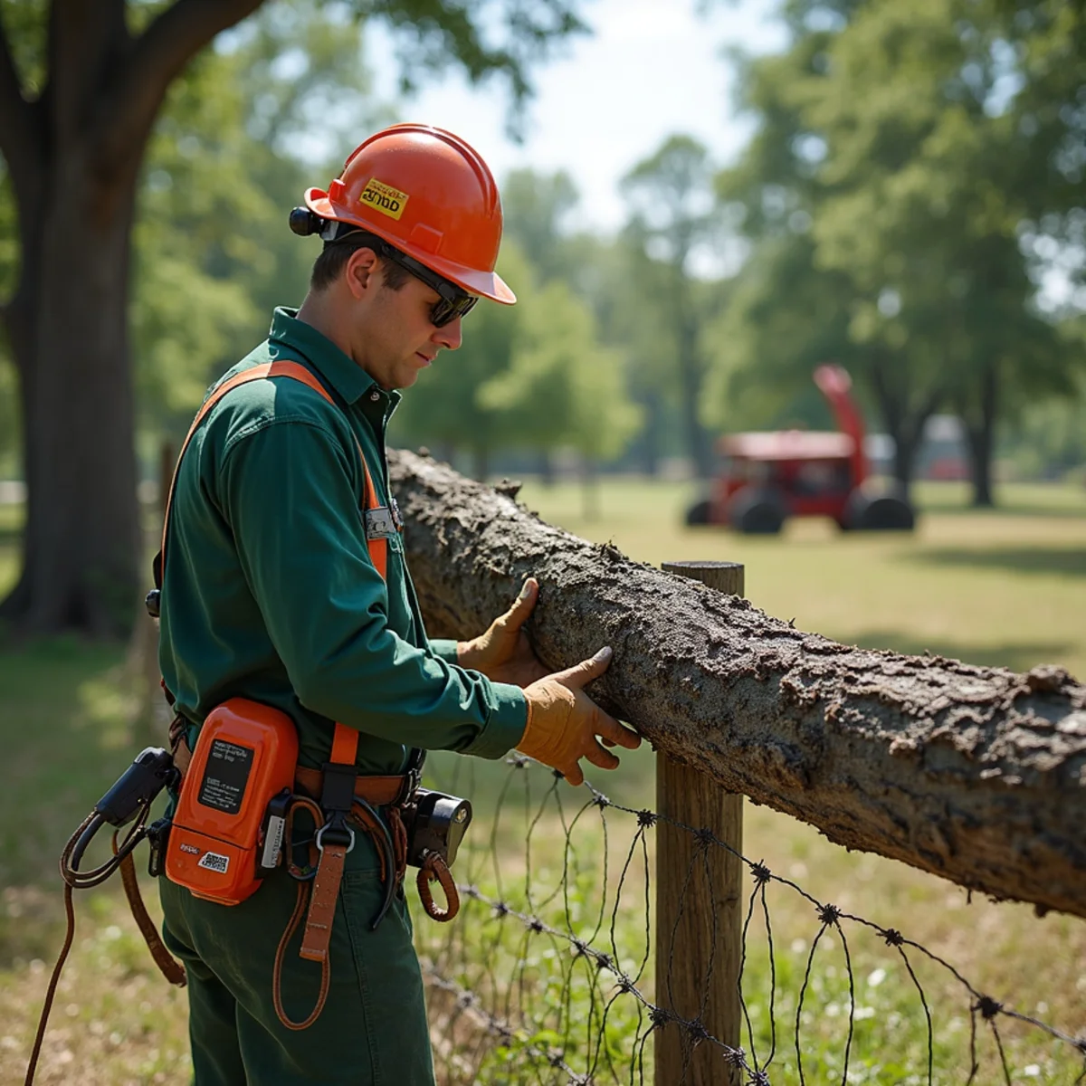 Assessing fallen tree damage across rural barbed wire pasture fence