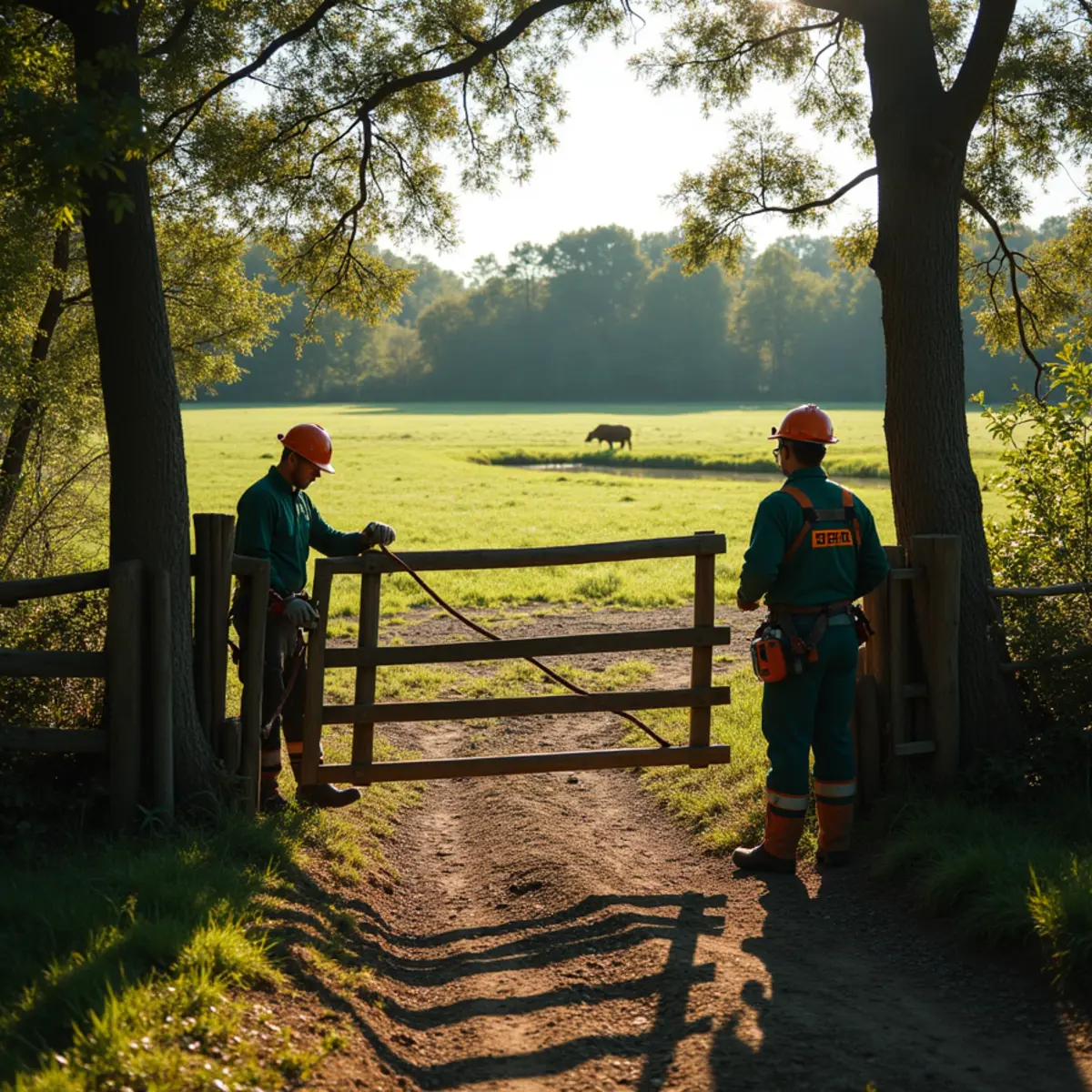 Safe, open cattle pasture with boundary fences clear and pond restored