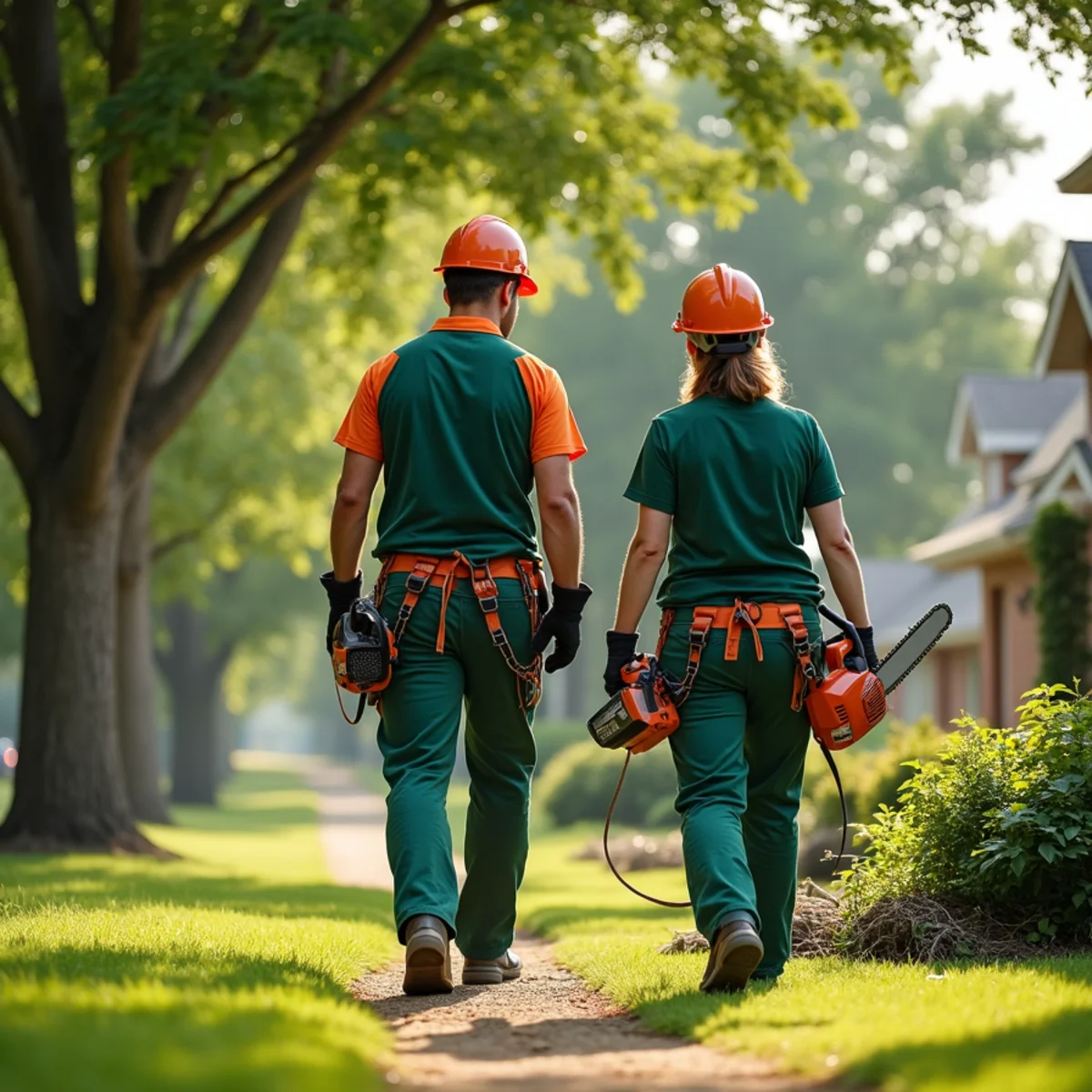 Thriving residential property landscape guided by expert arborist advice