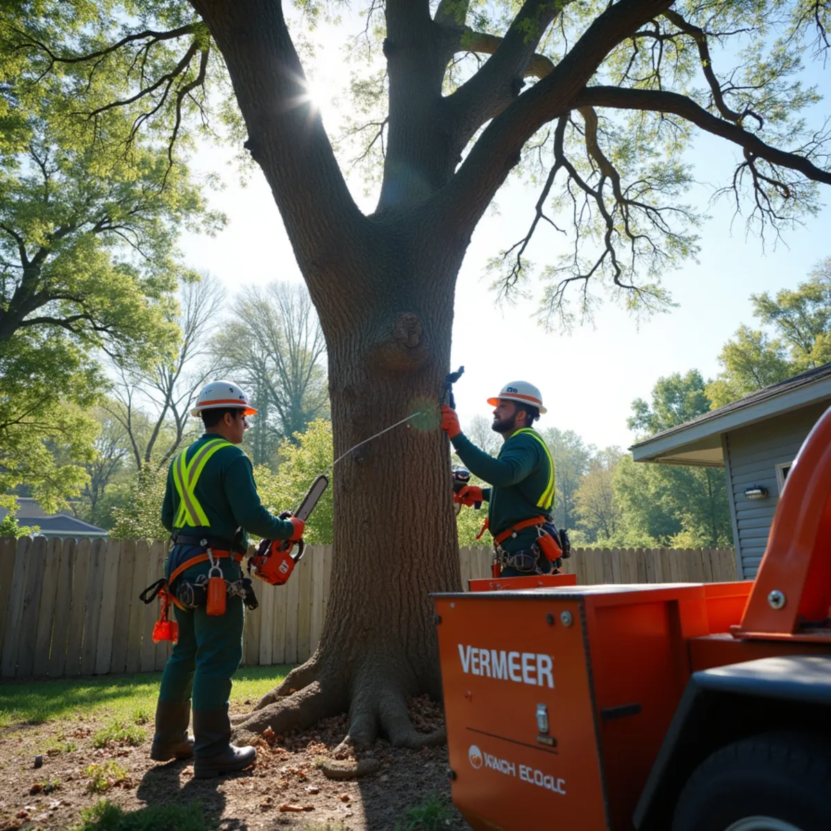 Professional tree service crew performing Dead Tree Removal in Mayes County OK