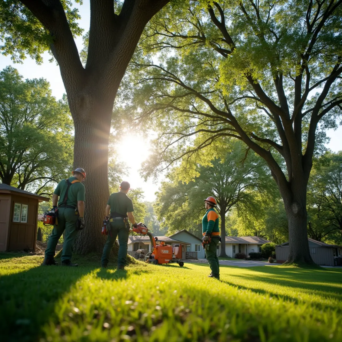 Sunlight restored to residential lawn after large tree removal