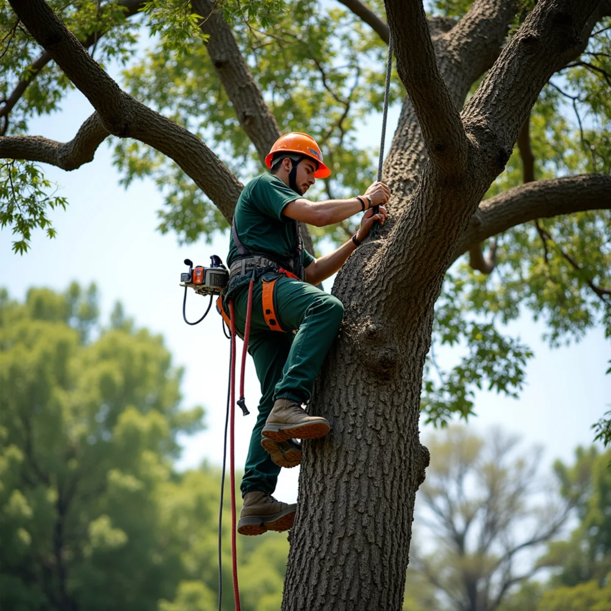 Professional tree service crew performing Large Tree Removal in Mayes County OK