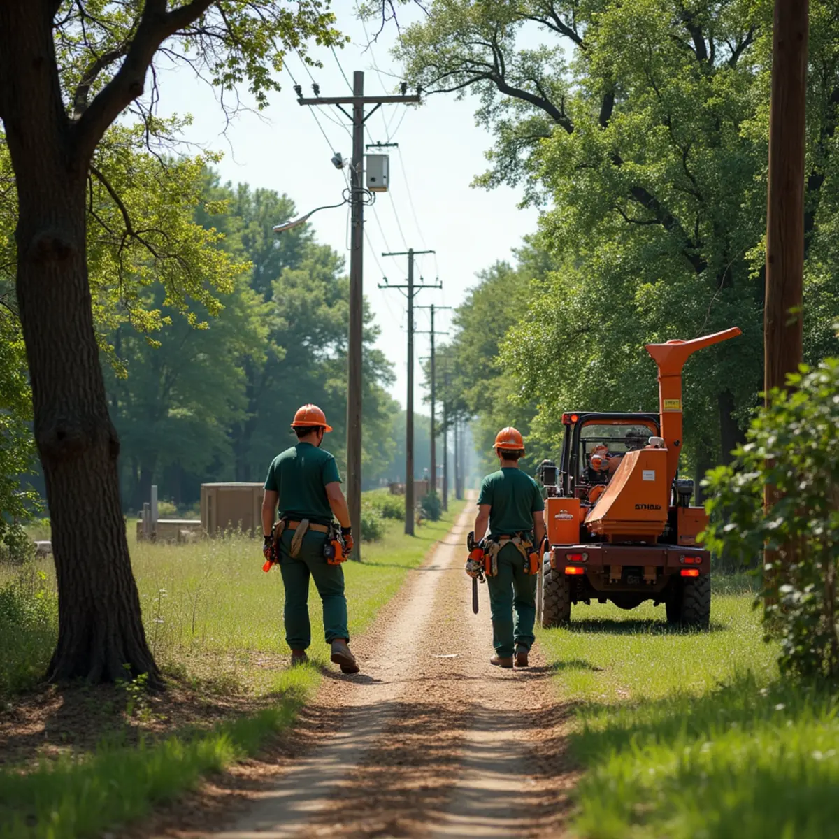 Safe and clear utility corridor protecting home electrical service